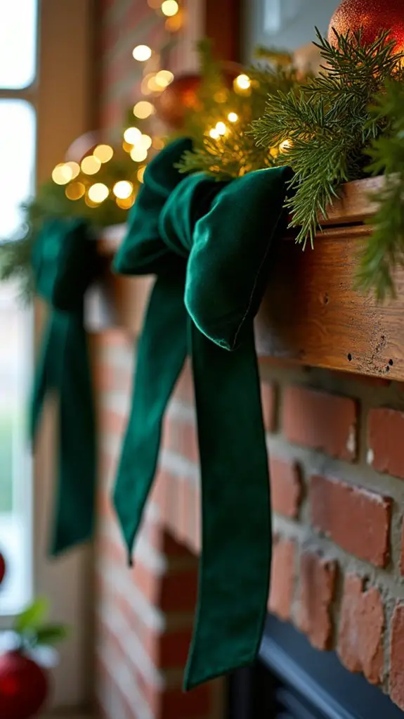 elegant velvet bow accents