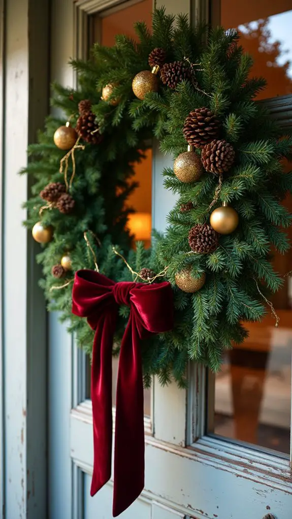 elegant velvet ribbon accents