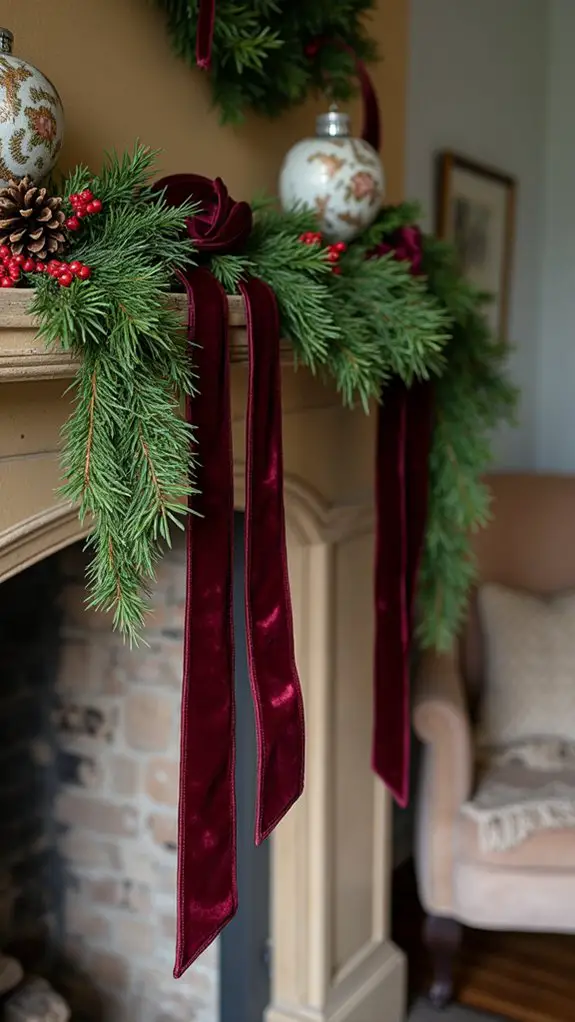 elegant velvet ribbon garland
