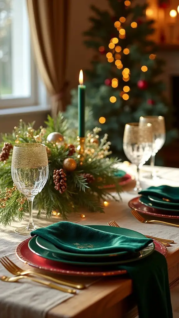 elegant velvet table settings