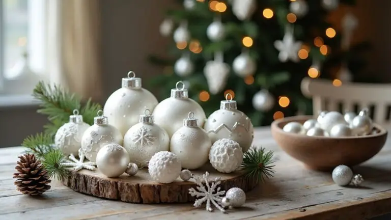 elegant white christmas ornaments
