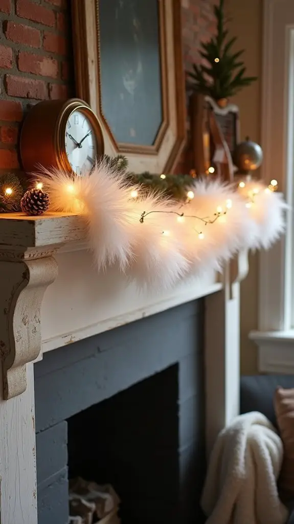 elegant white feather garland