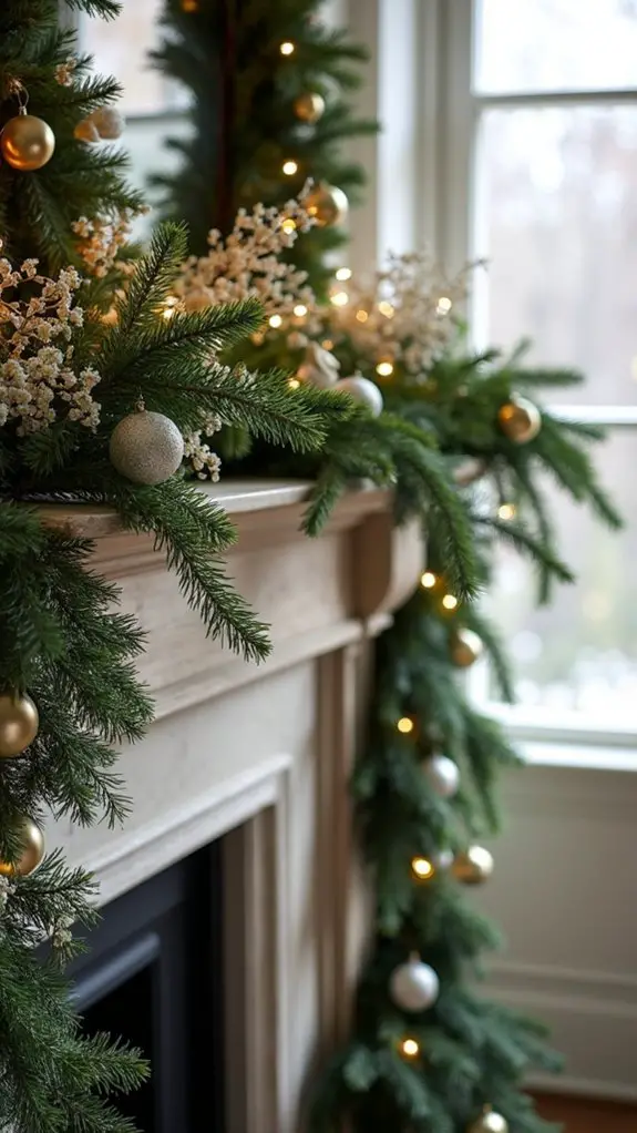 elegant white green decor