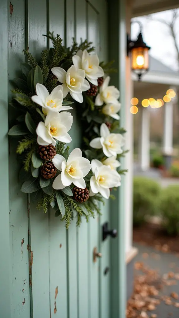 elegant white orchid wreath