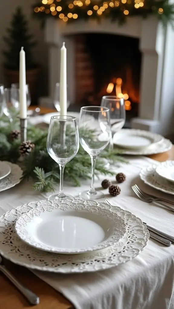 elegant winter table setting