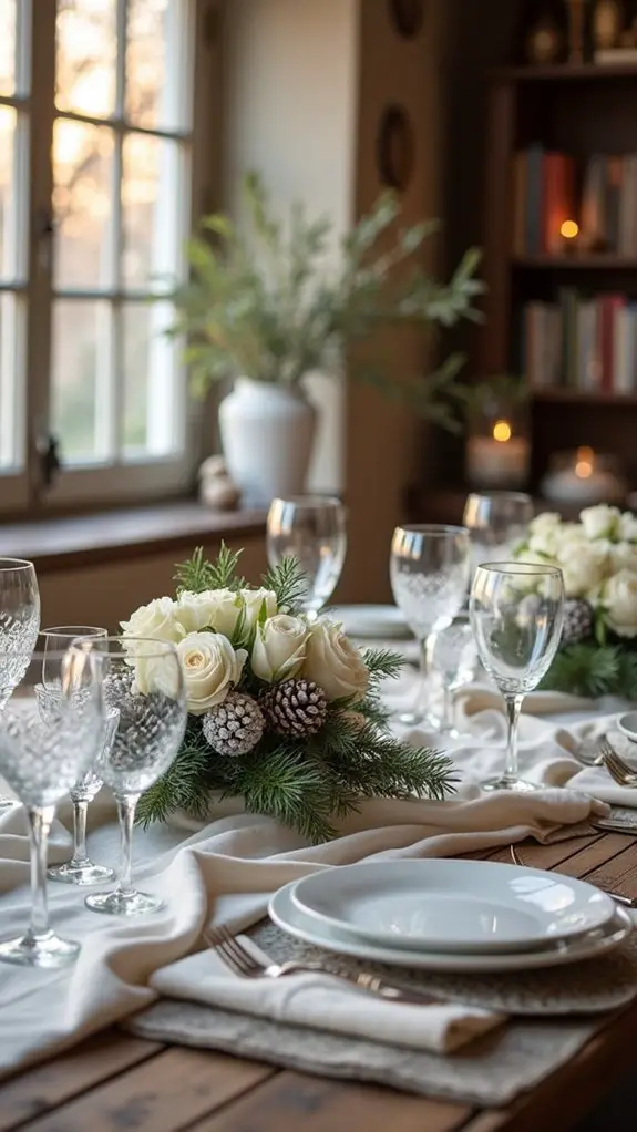 elegant winter table setting