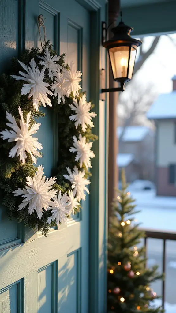 elegant winter wreath decoration