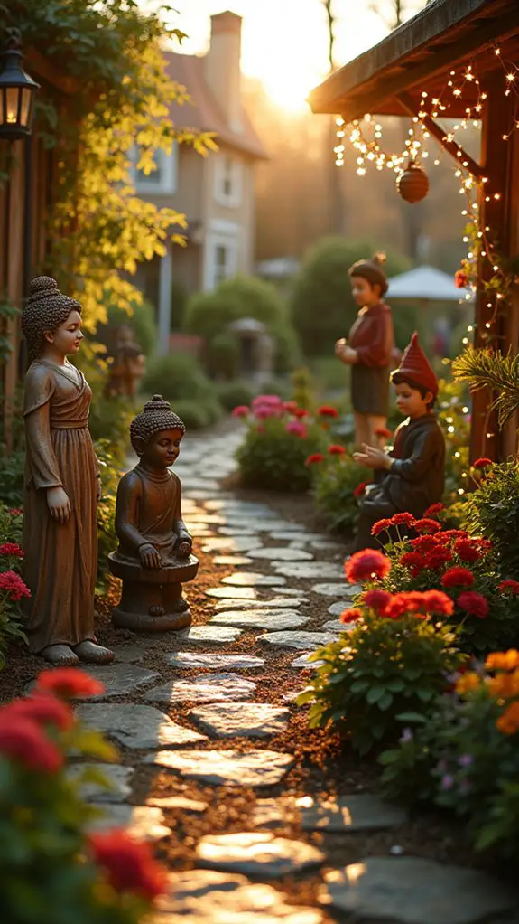enchanting illuminated garden statues