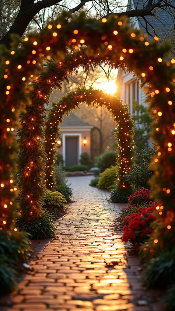 enchanting illuminated pathway arches