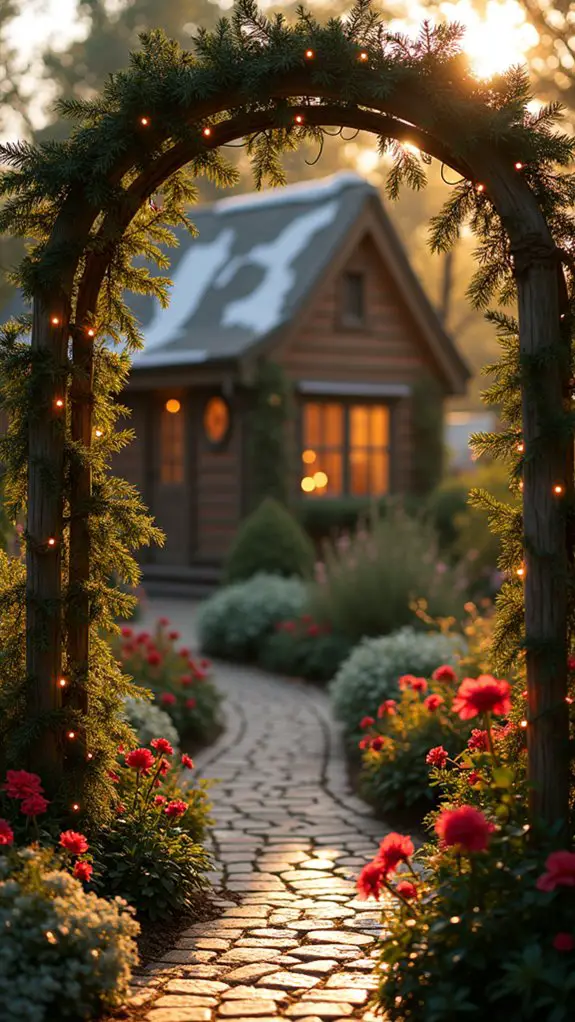 enchanting lighted garden arches