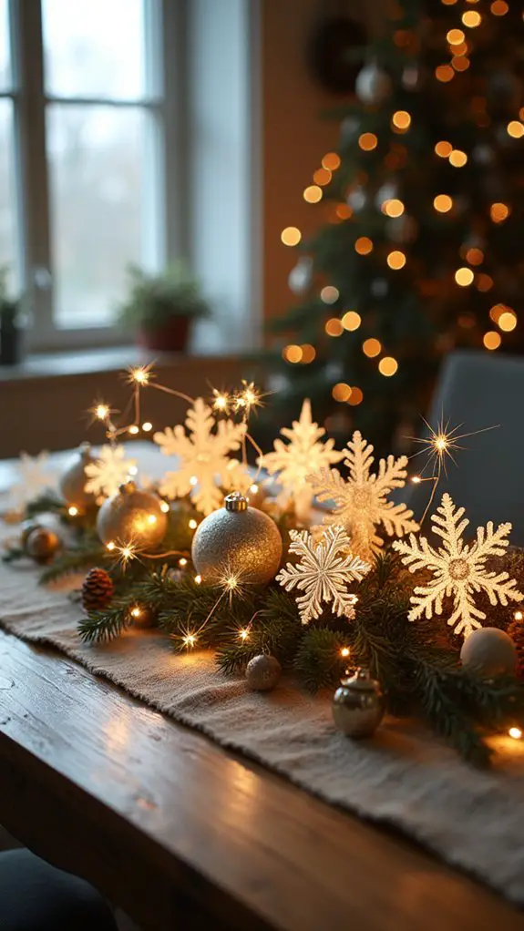 enchanting snowflake centerpiece decorations