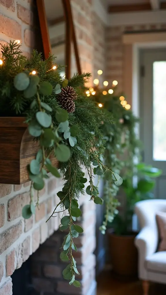 eucalyptus cedar holiday decor