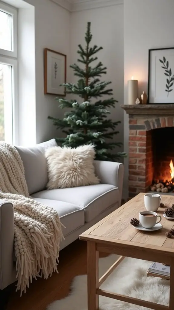 faux fur holiday decor