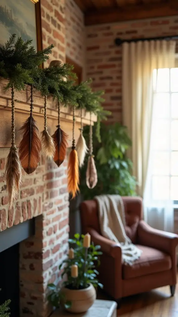 feathers add boho elegance