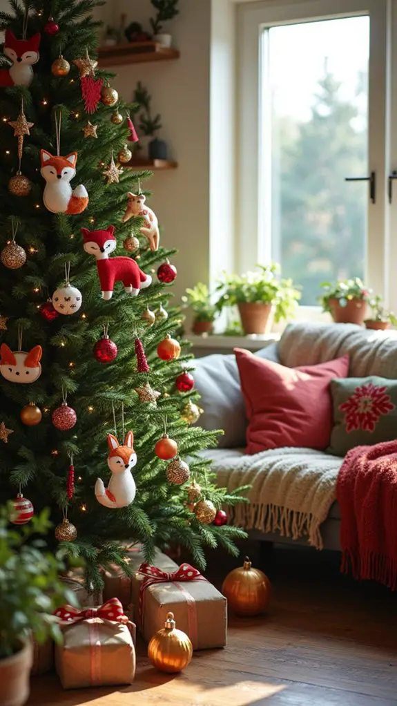 felt animal ornaments collection