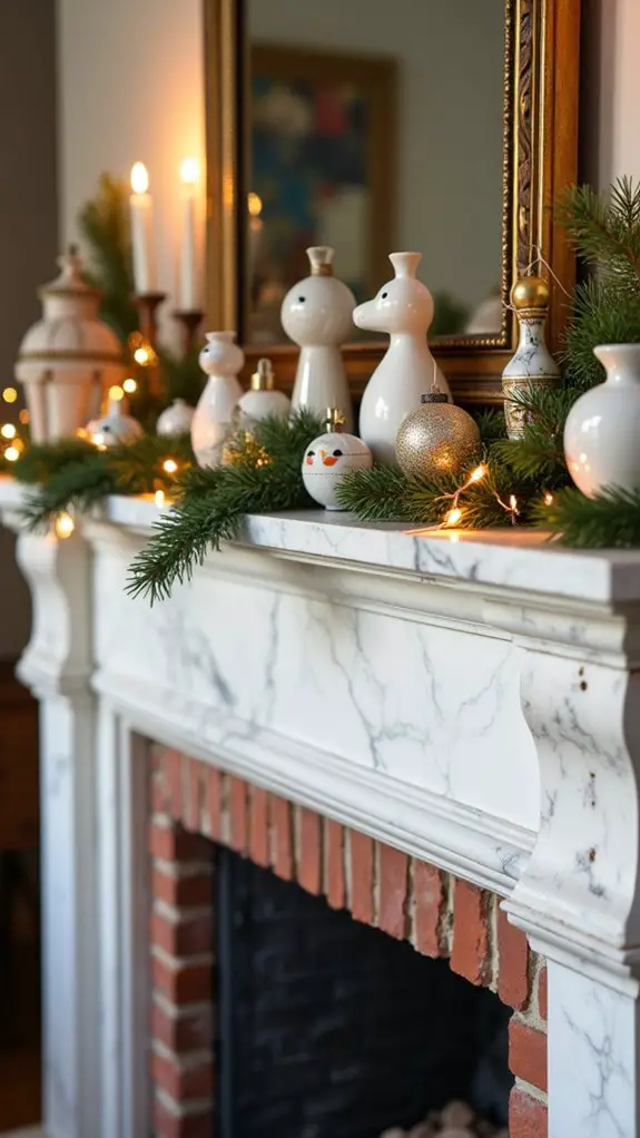 festive art for fireplace