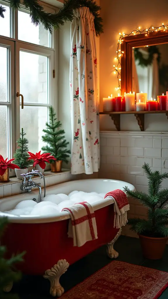 festive bathroom holiday decor