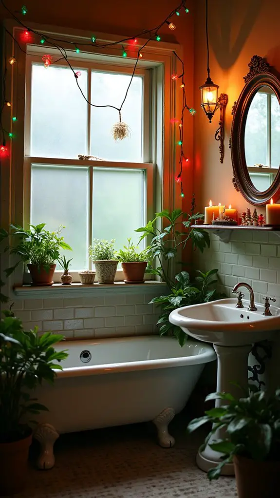 festive bathroom holiday decor