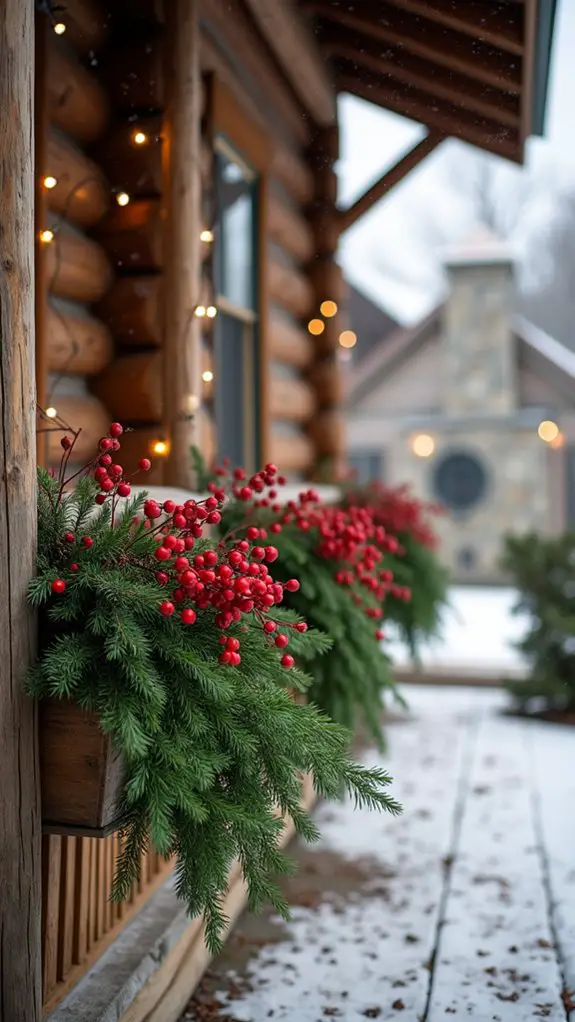 festive berry and pine