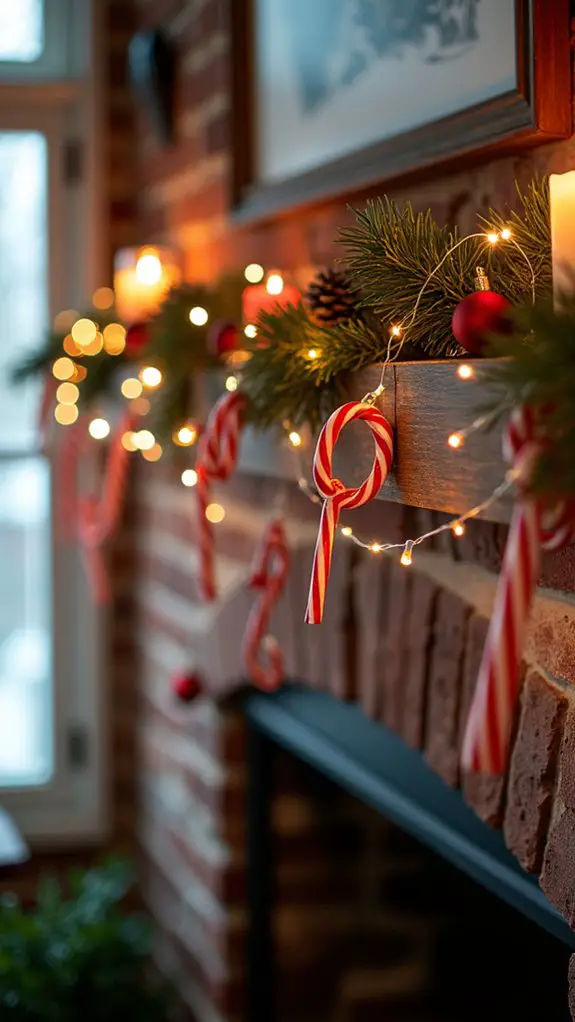 festive candy cane charm