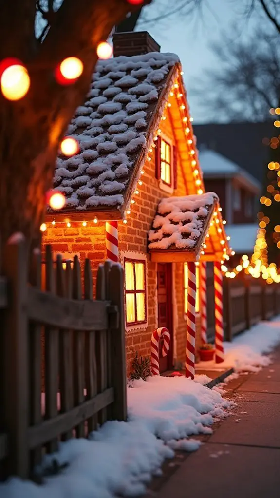 festive candy cane lights