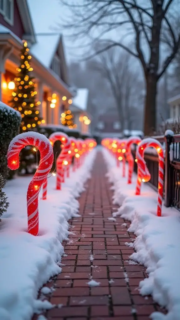 festive candy cane markers