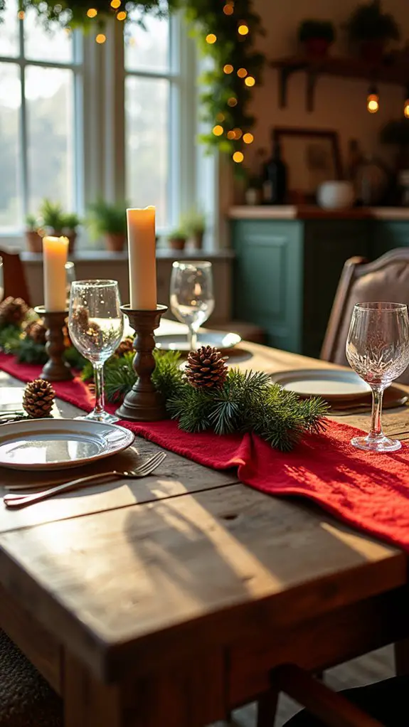 festive christmas table decor