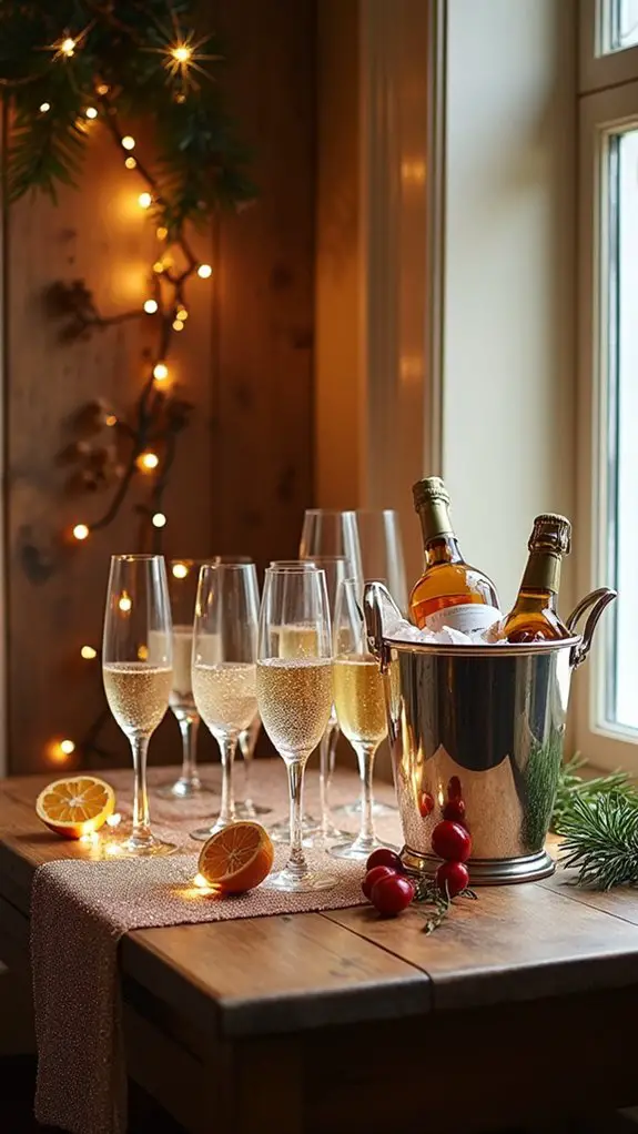 festive drink station setup