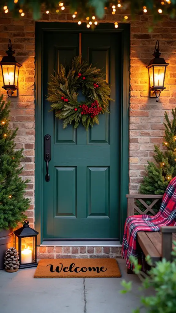 festive entryway holiday decor