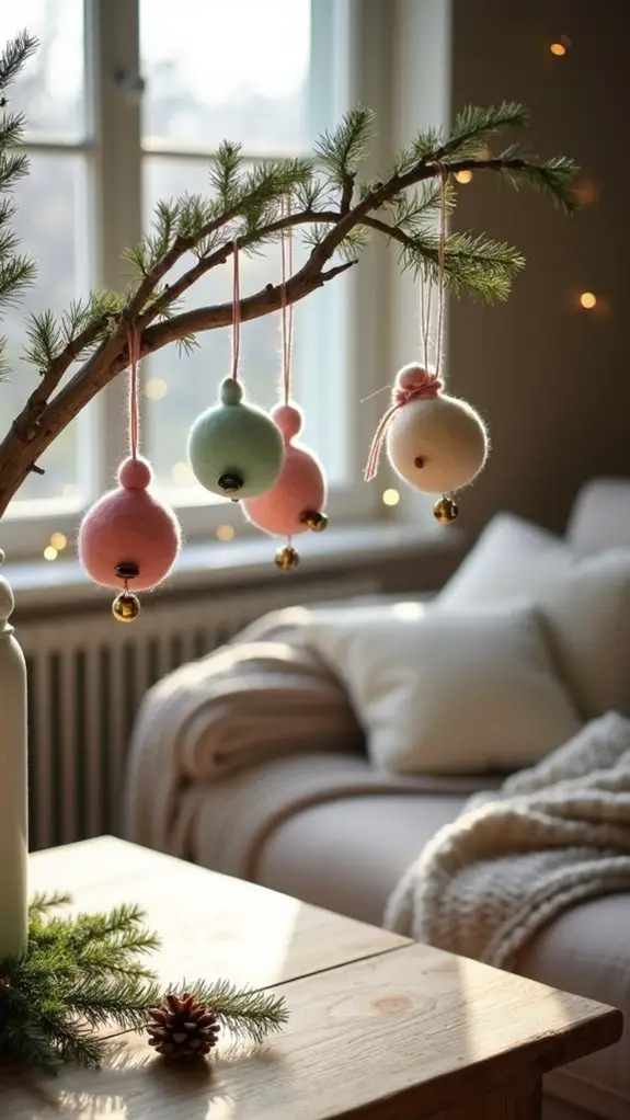 festive felt ornaments crafting