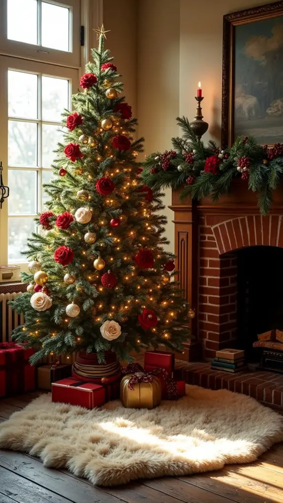 festive floral christmas tree