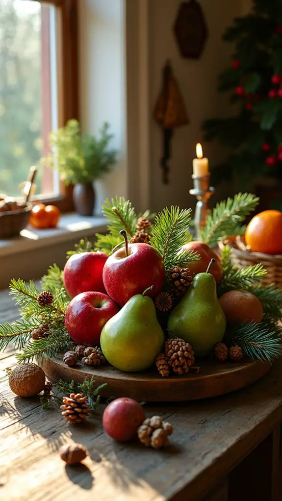 festive fruit and nut displays