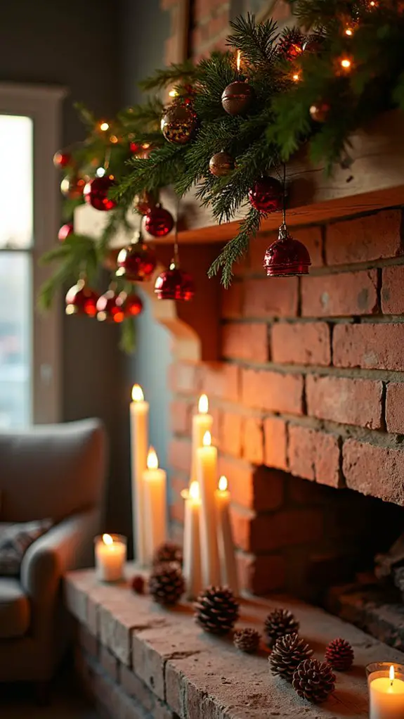 festive garland with bells