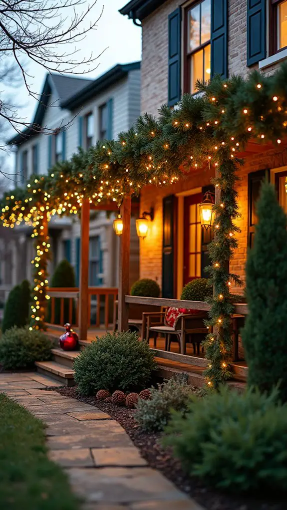 festive garland with lights