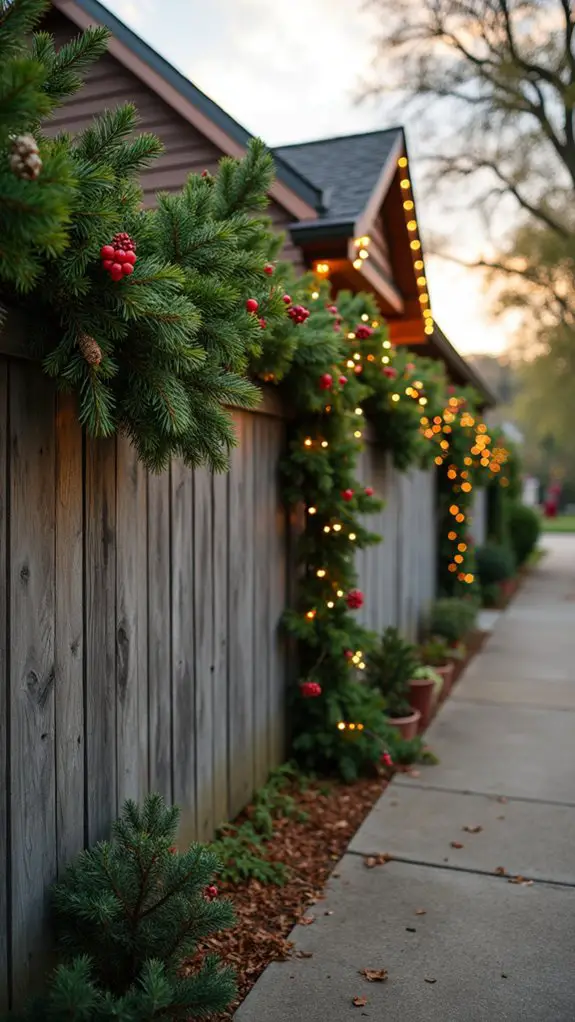 festive garland with lights