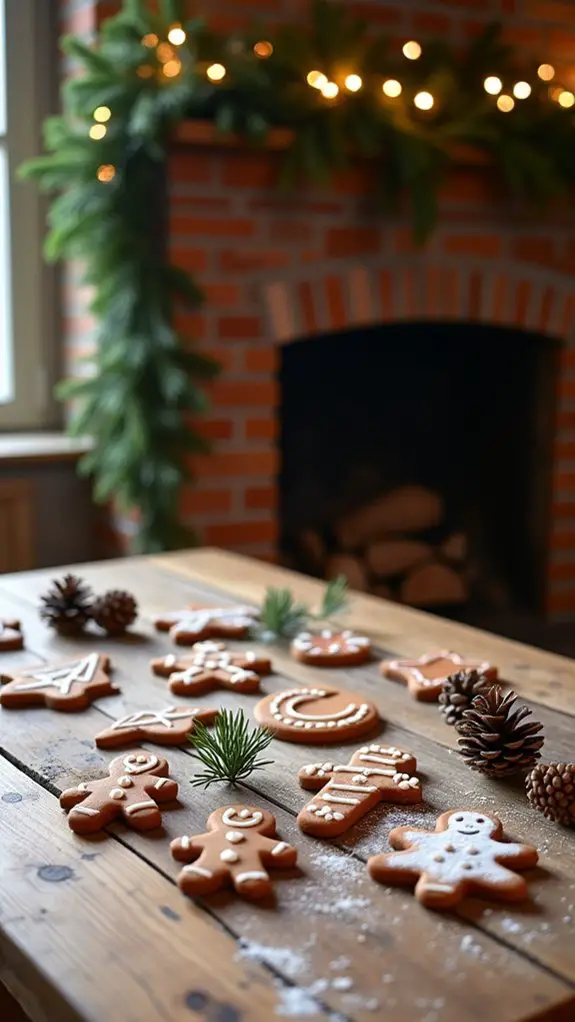 festive gingerbread shaped ornaments