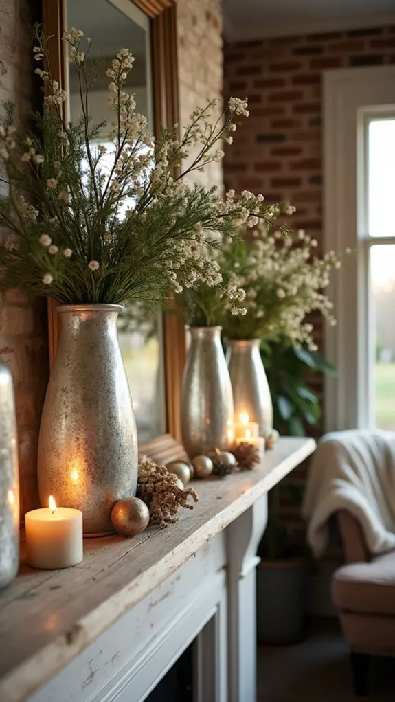 festive glass vases glow