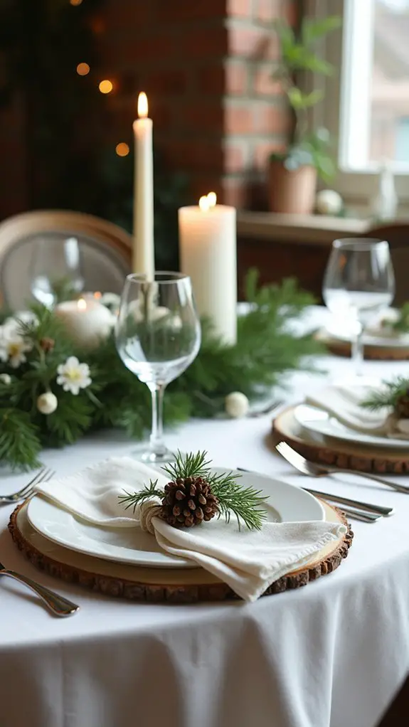 festive green and white elegance