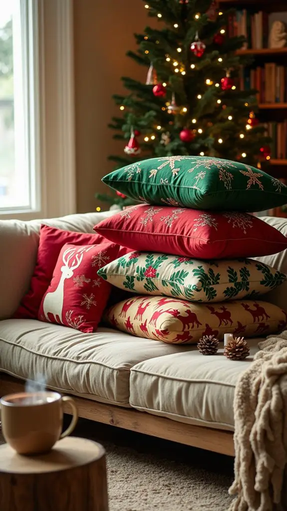 festive holiday pillow covers