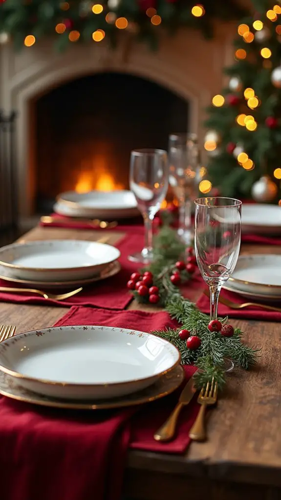festive holiday table decor
