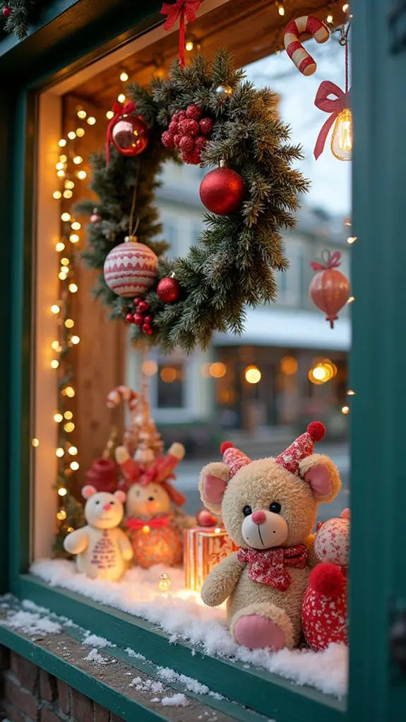 festive holiday window displays
