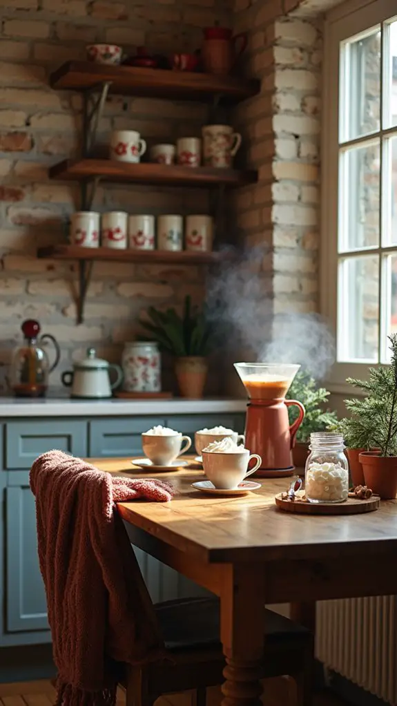 festive hot cocoa station