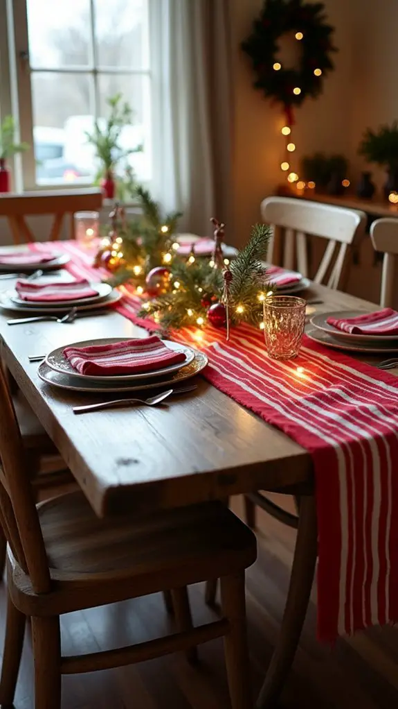festive illuminated table runner