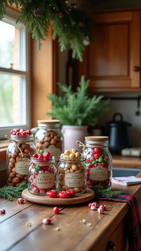 festive jars with treats