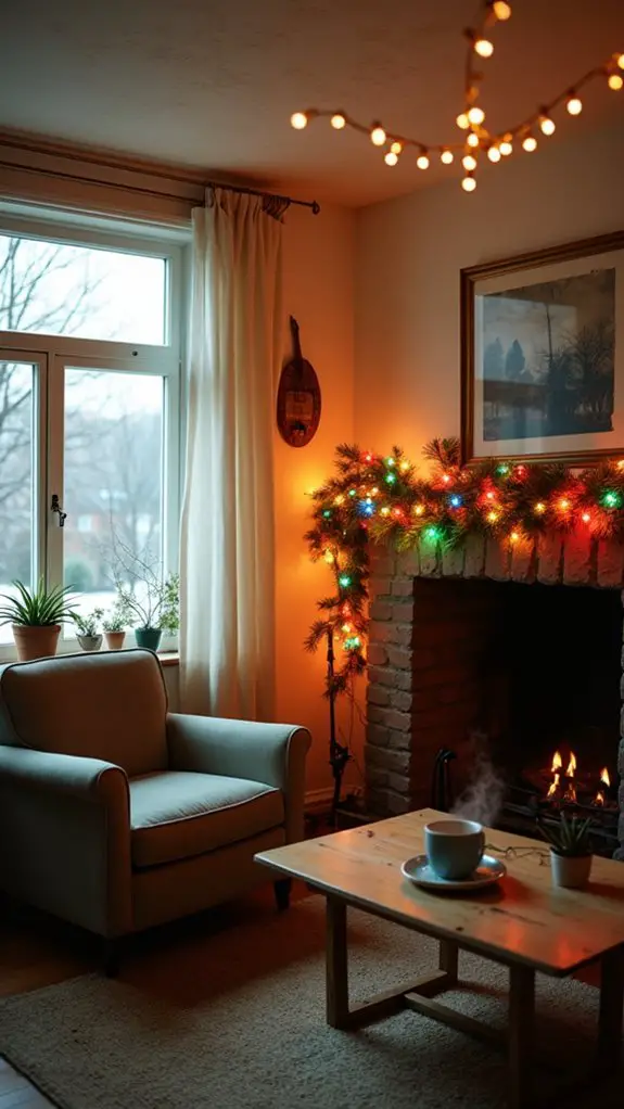 festive light garland creation