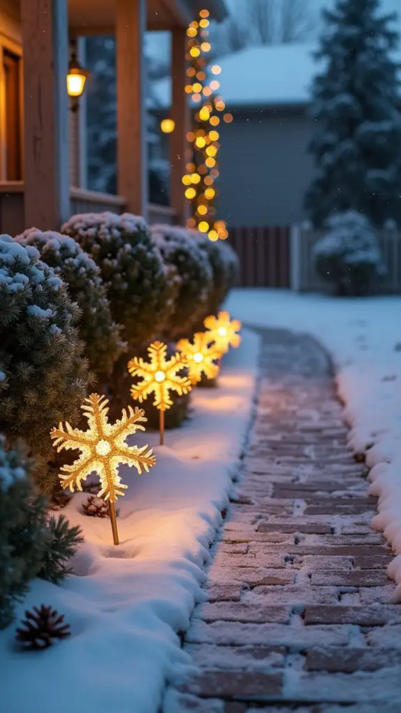 festive light up yard stakes