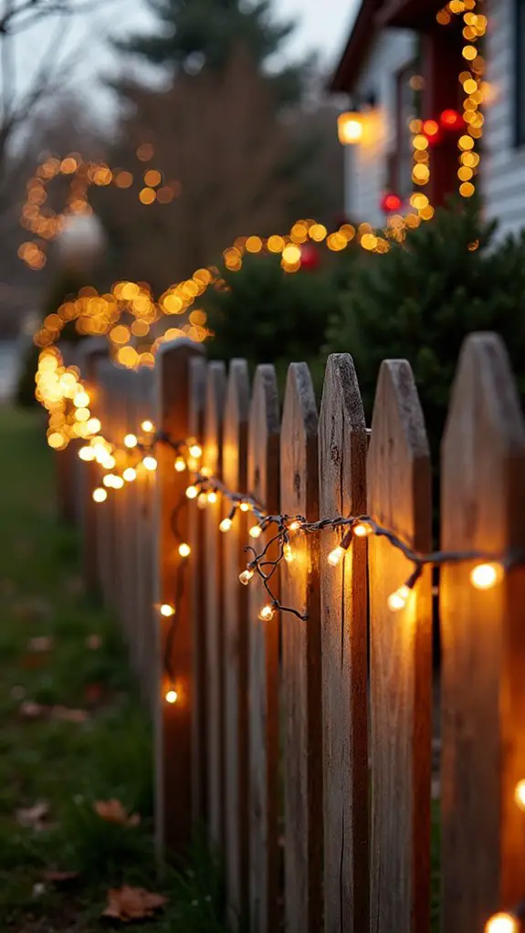 festive lighted fencing project