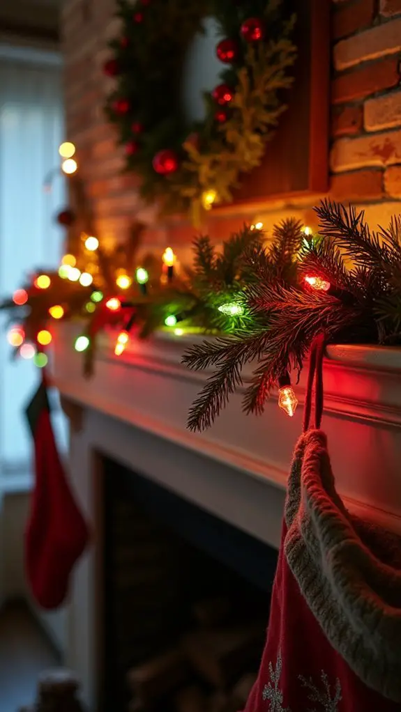 festive mantel holiday decor