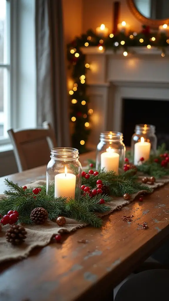 festive mason jar centerpieces