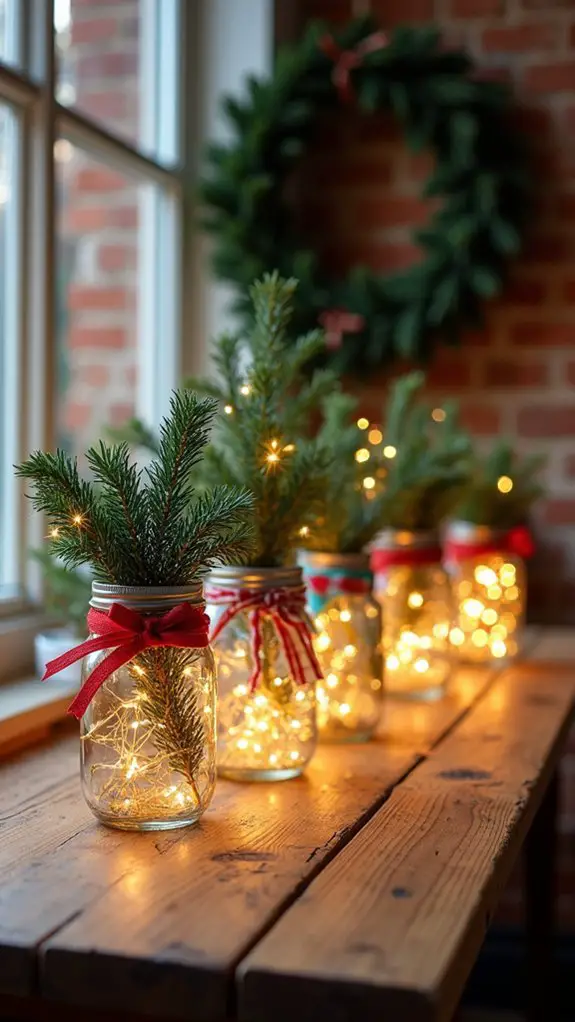 festive mason jar ornaments
